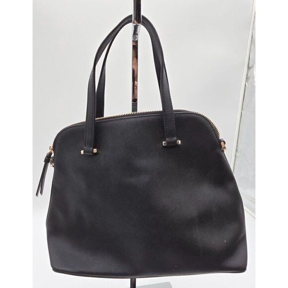 Kate Spade Black Leather Handbag - Zip Closure & Dual Handles - Picture 2 of 8